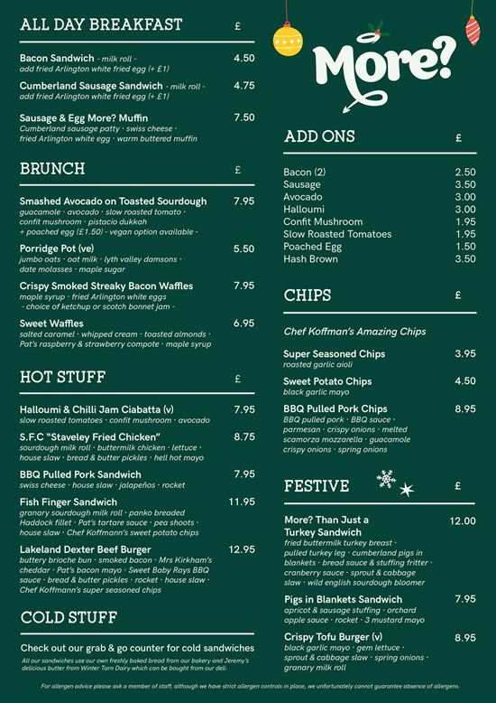 More? The Artisan Bakery Festive Menu